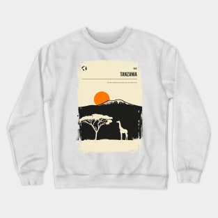 Tanzania Africa Book Cover Travel Poster Crewneck Sweatshirt